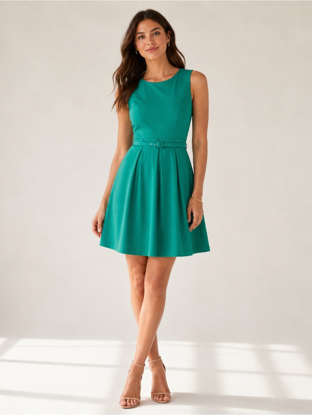 Banana republic Elegant Green Sleeveless Dress with belt size 2p